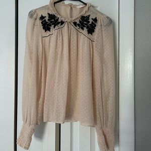 Zara baby pink blouse
